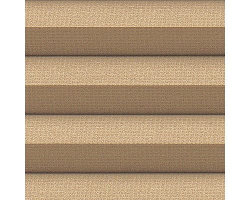Close-up van een beige plisségordijn als raamdecoratie