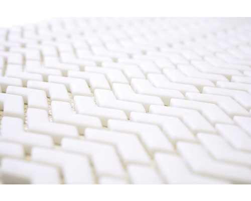 Witte mozaïektegels met pijlmotief