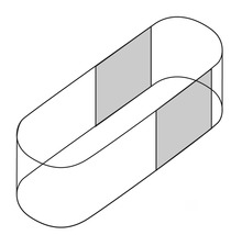 Illustratie van een ovale hindernis