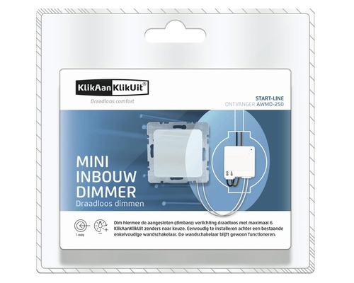 KlickAan KlickUit mini inbouwdimmer verpakking