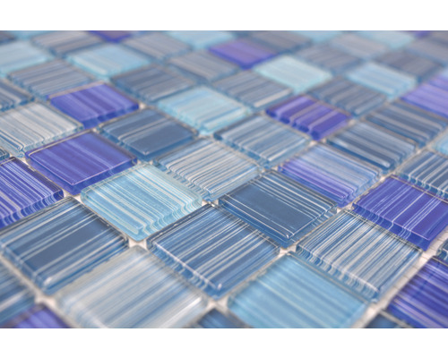 Glazen mozaïektegels in vierkante vorm