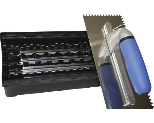 Tegelzettersgereedschapskist en lijmkam