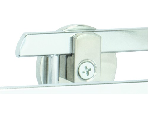 Detailweergave van een metalen handdoekhouder