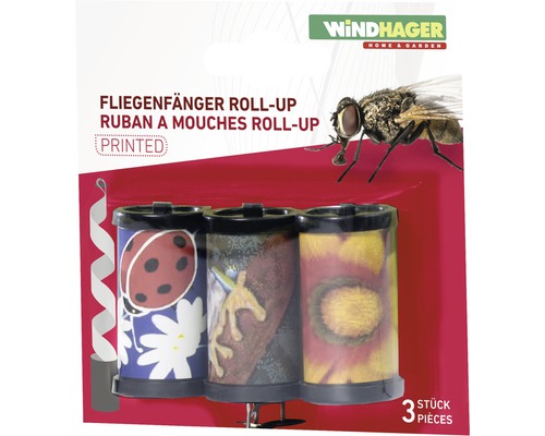 Windhager oprolbare vliegenvangers, verpakking van drie stuks