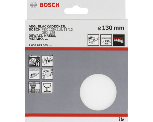 Bosch schuurkussen met een diameter van 130 millimeter