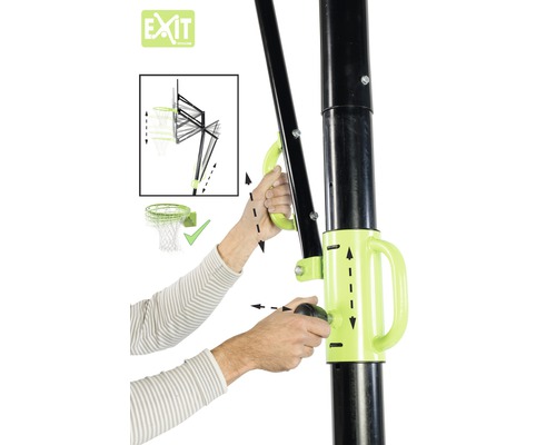 Hoogteverstelling van een basketbalring