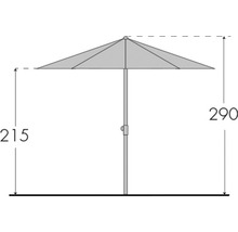 DOPPLER Parasol Active grijs/beige Ø 380 cm