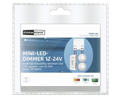 Klikaan Klikuit Mini led-dimmer 12 tot 24 volt in verpakking