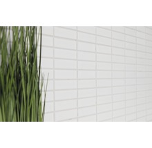 Keramische wandtegels in de badkamer met plantendecoratie