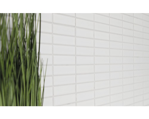 Keramische wandtegels in de badkamer met plantendecoratie