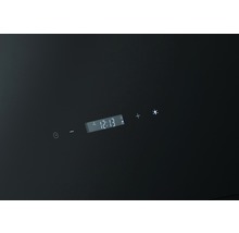 Bedieningspaneel van een afzuigkap met digitale display en symbolen voor bediening