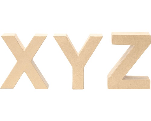 Houten letters X, Y en Z ter decoratie