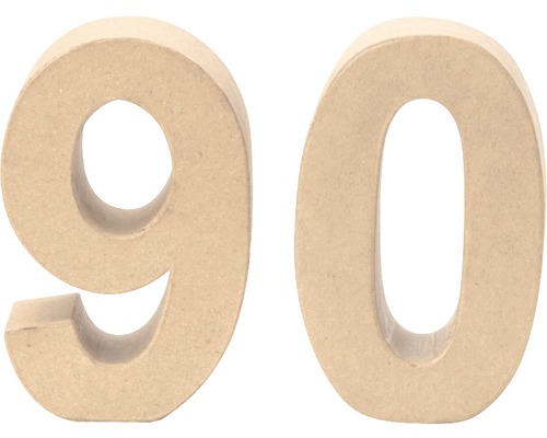 Decoratief getal Negentig van hout
