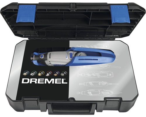 Dremel multifunctioneel gereedschap in geopende gereedschapskoffer