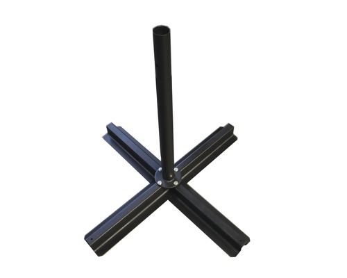 Parasolvoet van metaal met kruisvoet