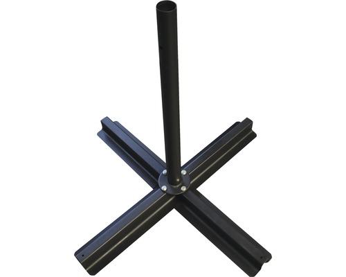 Parasolvoet met kruisvoet en buisopzetstuk