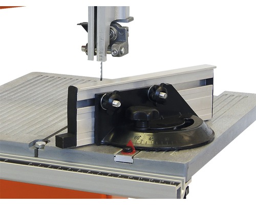 Bandzaag met hoekaanslag voor houtbewerking