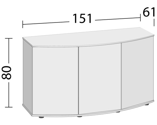 Aquariumonderkast met afmetingen 151x80x61 cm