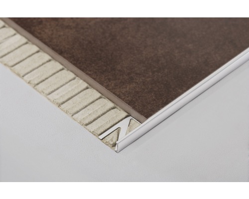 Tegelprofiel van metaal op een tegel