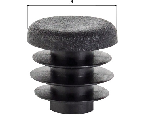 Buisstop van kunststof met ribbels en maataanduiding