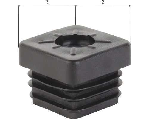 Vierkante buis beschermkap van kunststof