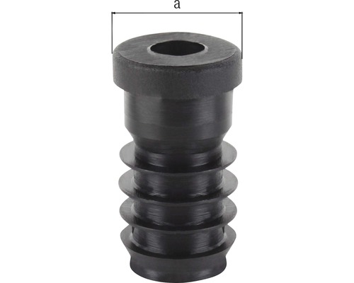 Kunststof meubel glijder met gat