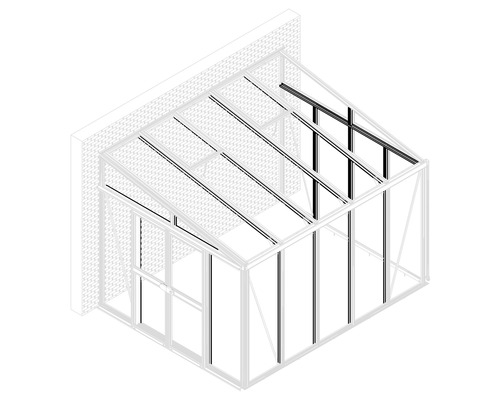 Muurkas met aluminium frame en deur