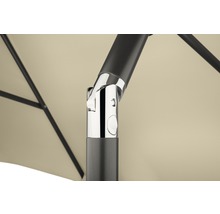 Detailweergave van een tuinscherm met mechanisme