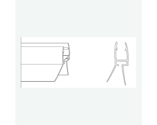 Tekening van een aansluitprofiel voor bouwprojecten.