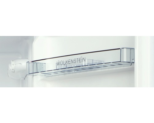 Binnenaanzicht van een koelkast met transparante plank en temperatuurregelaar