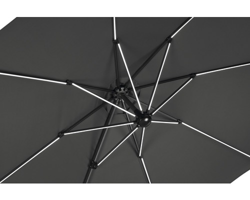 Onderaanzicht van een tuinscherm met ledverlichting