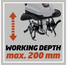 Werkdiepte tot maximaal 200 millimeter