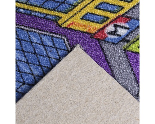 Deurmat met geometrisch motief en textiele rug