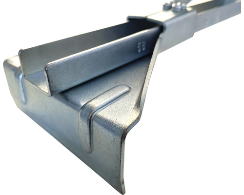 Detailopname van een metalen hoekverbinder