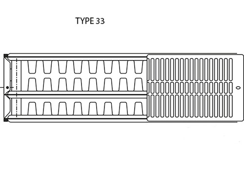 Schema van radiator type 33