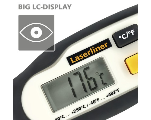 Laserliner thermometer met groot LCD-scherm