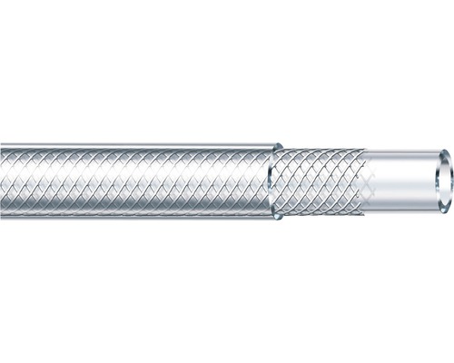 Transparante slang met gevlochten versterking