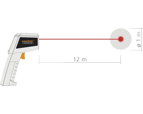 Laserliner Thermospot One infraroodthermometer met 12 meter bereik en 1 meter meetvlekdiameter