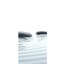 Twee stenen steken uit het water.