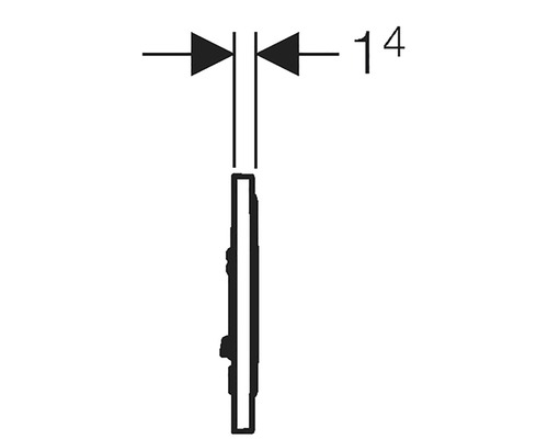 Tekening van een profiel van 14 millimeter