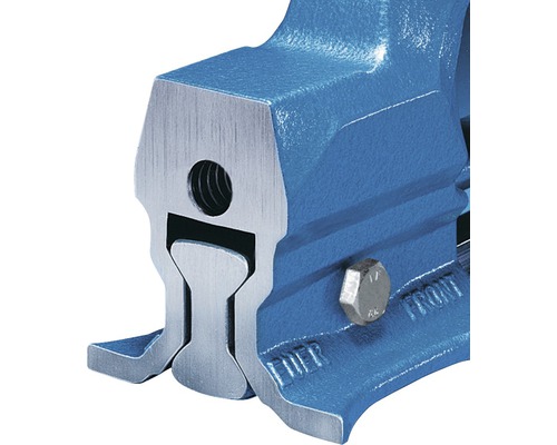 Detailopname van een metalen bankschroef