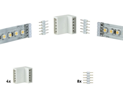LED strip verbindingsset met ledstrip en hoekverbinder