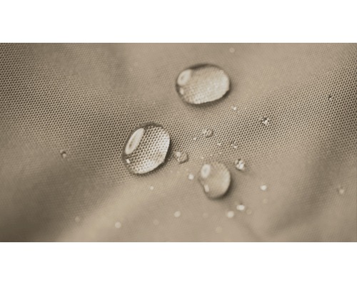 Close-up van waterdruppels op waterafstotende stof