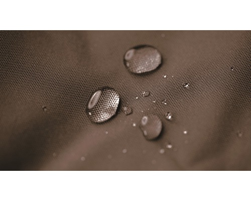 Close-up van waterdruppels op waterafstotende stof