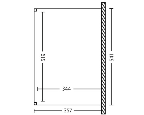 Technische tekening met maatvoering in millimeters