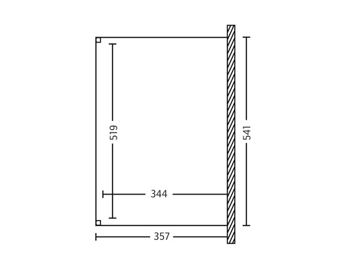 Technische tekening met maatvoering