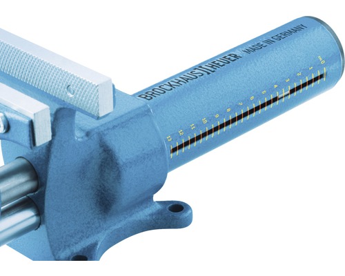 Brockhaus Heuer bankschroef met centimeterschaal