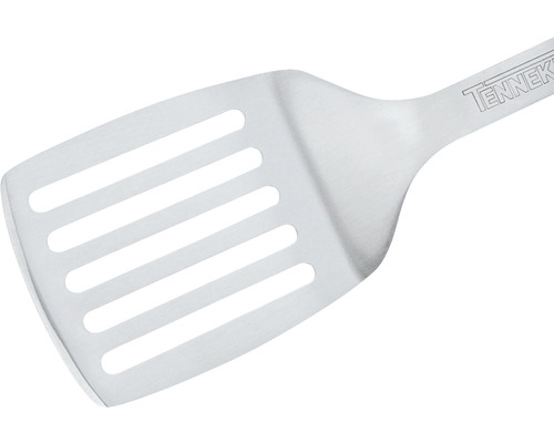 Spatel van roestvrij staal met gleuven