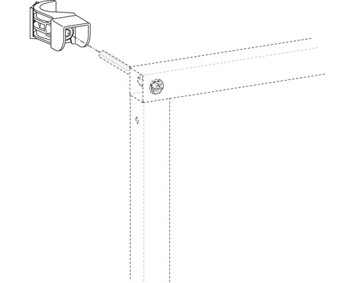 Afbeelding van een kledingroede met beugel