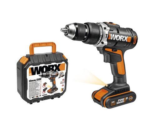 Accuboormachine met 13 millimeter boorkop in koffer